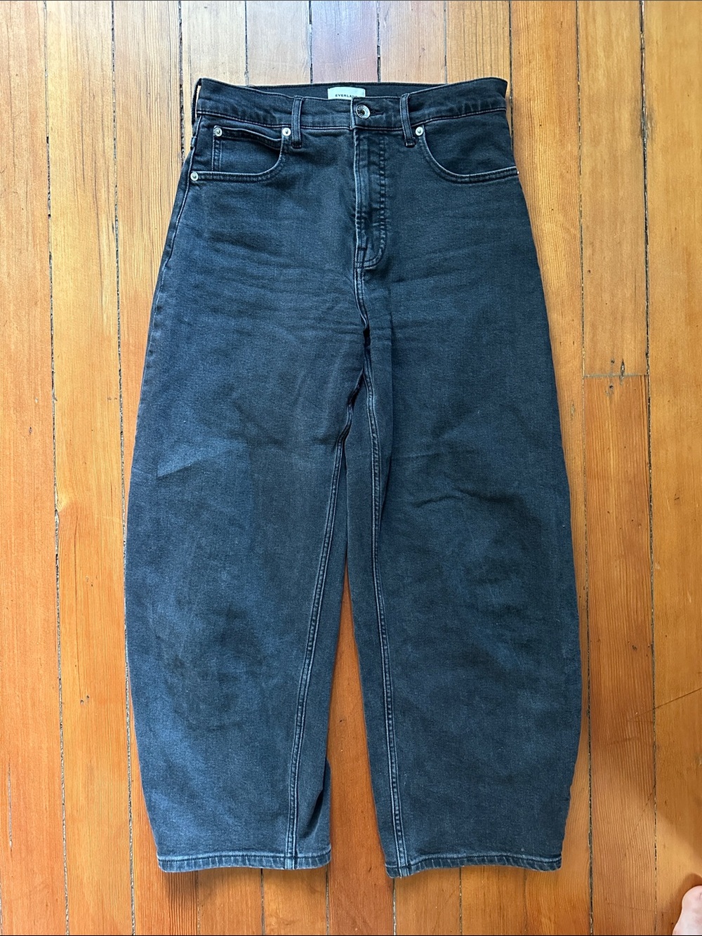 Everlane High-Rise Black Wide-Leg Jeans